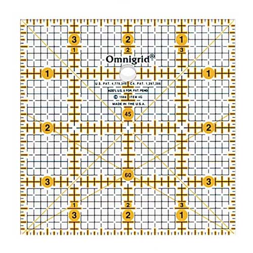 611472 universal ruler with inch scale 4 x 4 inches grid inch scale