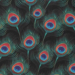 240094-11 - Leatherette Printed - Peacock Black