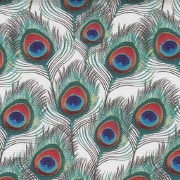 240094-12 - Leatherette Printed - Peacock White
