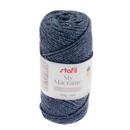 108074-10 - Macrame Glitter Yarn - Indigo