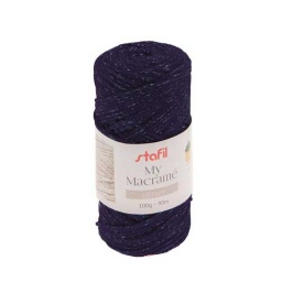 108074-25 - Macrame Glitter Yarn - Dark Blue