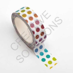 AT037 - Adhesive Washi Tape  - Colourful Dots