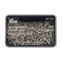 021215 - Straight Pins mild steel silver col 0.65 x 16 mm