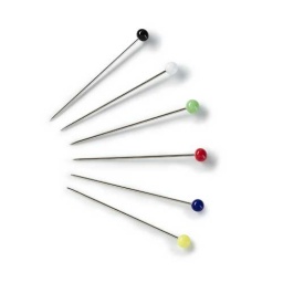 Glass-headed Pins - assorted col