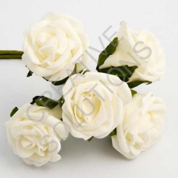 FR-0847 - Ivory 5cm Colourfast Foam Roses