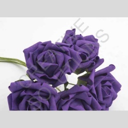 FR-0849 - Purple 5cm Colourfast Foam Roses