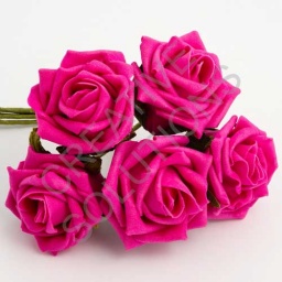 FR-0850 - Hot Pink 5cm Colourfast Foam Roses