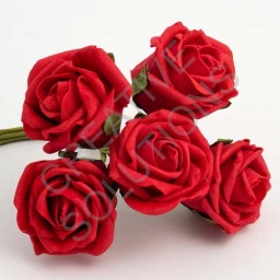 FR-0851 - Red 5cm Colourfast Foam Roses