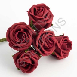 FR-0853 - Burgundy 5cm Colourfast Foam Roses
