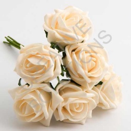 FR-0866 - Cream 5cm Colourfast Foam Roses