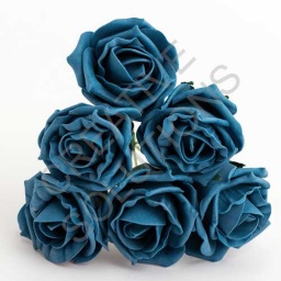 FR-0871 - Teal 5cm Colourfast Foam Roses