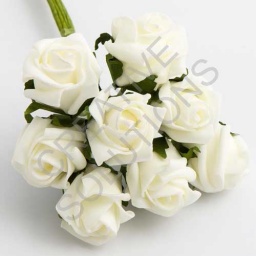 FR-0875 - Ivory 3cm Colourfast Foam Roses