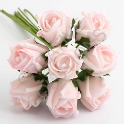 FR-0876 - Pale Pink 3cm Colourfast Foam Roses