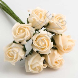 FR-0879 - Cream 3cm Colourfast Foam Roses