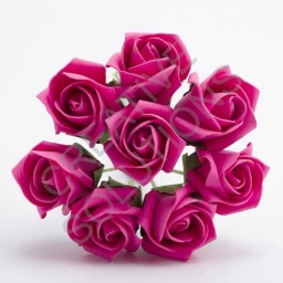 FR-0888 - Hot Pink 3cm Colourfast Foam Roses