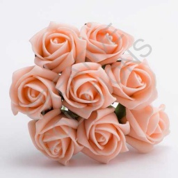 FR-0889 - Vintage Peach 3cm Colourfast Foam Roses