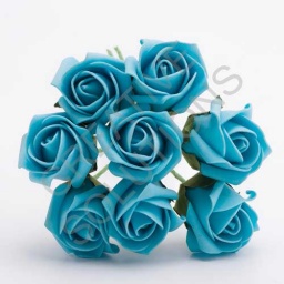 FR-0890 - Turquoise 3cm Colourfast Foam Roses
