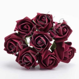 FR-0892 - Burgundy 3cm Colourfast Foam Roses