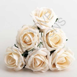 FR-0910 - Vintage Cream 5cm Colourfast Foam Roses