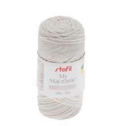 108074-02 - Macrame Glitter Yarn - Cream