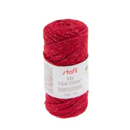 108074-22 - Macrame Glitter Yarn - Red