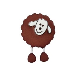 447470180022 - Sheep Button - Dark Brown