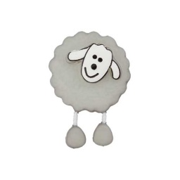 447470180074 - Sheep Button - Light Grey