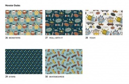 Monster Dudes - Patchwork Fabric Collection