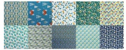 379985-21 - Patchwork Assortment - Blue/Green