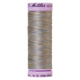 9843 - Silvery Blues  Silk Finish Cotton Multi 50 Thread