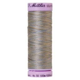 9843 - Silvery Blues  Silk Finish Cotton Multi 50 Thread
