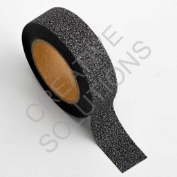 AT001 - Adhesive Washi Tape - Glitter - Black