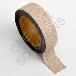 AT007 - Adhesive Washi Tape - Glitter - Rose Gold