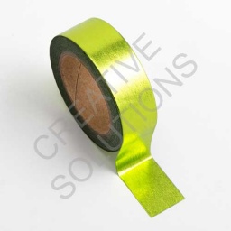 AT022 - Adhesive Washi Tape - Foil - Lime Green