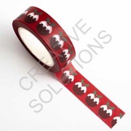 AT051 - Adhesive Washi Tape  - Christmas Puddings