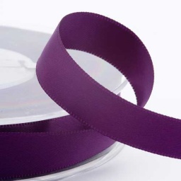 Aubergine Double Face Satin Ribbon