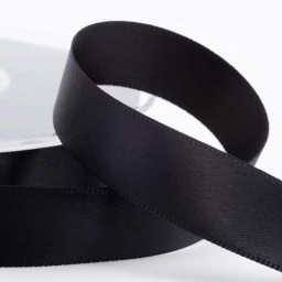 Black Double Face Satin Ribbon