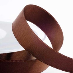 Brown Double Face Satin Ribbon