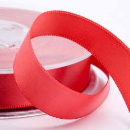 Coral Double Face Satin Ribbon