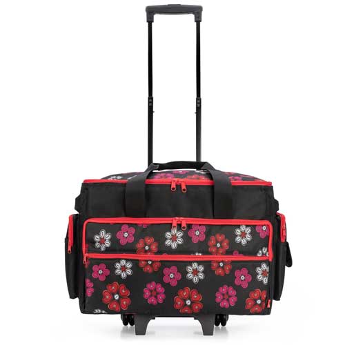 Prym Naaimachine Trolley Big Friend Zwart Met Bloemen - XL