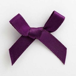 SB3T-7904 - Aubergine Satin Bow (3cm)