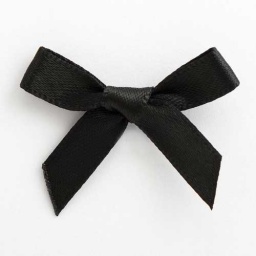 SB3T-7905 - Black Satin Bow (3cm)