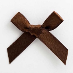 SB3T-7907 - Brown Satin Bow (3cm)