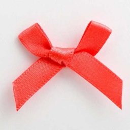 SB3T-7911 - Coral Satin Bow (3cm)